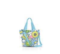 Reisenthel shopper M florist lagoon - Spaziosa borsa della spesa ed elegante borsetta in uno - Realizzata in materiale idrorepellente