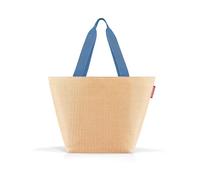 reisenthel Shopper - Spaziosa borsa per la spesa e elegante borsa in un unico - Realizzato in materiale impermeabile, Raffia Blue, m, Shopper
