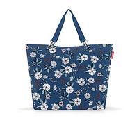 Reisenthel shopper XL Garden Blue - Borsa Multiuso con Cerniera, per Spiaggia, Shopping e Sport, Capiente ed Elegante, Tasche Interne, Tessuto Idrorepellente, 35 L