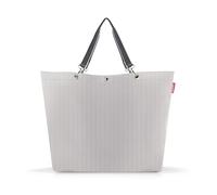 Reisenthel shopper XL herringbone grey - Borsa Multiuso con Cerniera, per Spiaggia, Shopping e Sport, Capiente ed Elegante, Tasche Interne, Tessuto Idrorepellente, 35 L