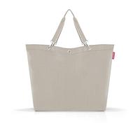 Reisenthel shopper XL herringbone sand - Borsa Multiuso con Cerniera, per Spiaggia, Shopping e Sport, Capiente ed Elegante, Tasche Interne, Tessuto Idrorepellente, 35 L