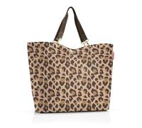 Reisenthel shopper XL Leo Macchiato - Borsa Multiuso con Cerniera, per Spiaggia, Shopping e Sport, Capiente ed Elegante, Tasche Interne, Tessuto Idrorepellente, 35 L