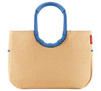 reisenthel shopping loopshopper L - Borsa per la spesa con manico 46 cm (frame raffia blue)