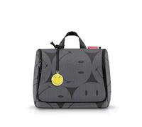 reisenthel toiletbag XL pratico beauty case con gancio, materiale impermeabile, Smiley Grey, 28 cm