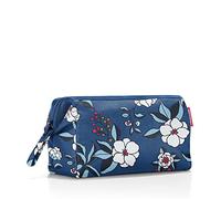 reisenthel travelcosmetic florist indigo - borsa per cosmetici da viaggio forte, robusta e pratica, cinghia a mano, materiale idrorepellente, Couleur:garden blue