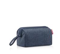 reisenthel travelcosmetic herringbone dark blue - borsa per cosmetici da viaggio forte, robusta e pratica, cinghia a mano, materiale idrorepellente