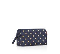 reisenthel travelcosmetic metallic dots blue - borsa per cosmetici da viaggio forte, robusta e pratica, cinghia a mano, materiale idrorepellente