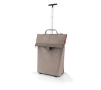 reisenthel Trolley M Herringbone Mokka - Trolley portatile per la spesa con robusto telaio in alluminio, realizzato in materiale impermeabile