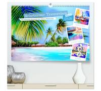 Reiseträume Traumreisen. Die schönsten Reiseziele der Welt in Watercolor (hochwertiger Premium Wandkalender 2026 DIN A2 quer), Kunstdruck in ... auf der Welt zum Dahinträumen