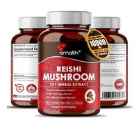Reishi Mushroom Ganoderma Extract Polvere 10000mg Capsule - 90 Conte - Immunità