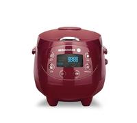 Reishunger Cuociriso digitale piccolo, Bordeaux, 0,6 l a 3 persone, funzione calore, timer, alta qualità, vapore, 8 programmi, tecnologia 7