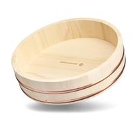 REISHUNGER Hangiri Ciotola in Legno principiante (Ø 30 cm) - Disponibile da 30 cm a 60 cm - Set in Legno per Riso Sushi
