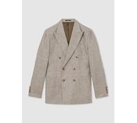 Reiss Blazer doppiopetto in lino Reiss Amore Abito 38r Marrone
