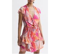 Reiss Marseille-printed Dress Pink/coral Taglia: 12 | Abiti Mini Outlet | Donna | Rosa