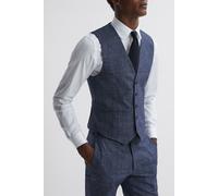 Reiss Prince Of Wales Check Waistcoat Indigo Taglia: 40 | Gilet Outlet | Uomo | Blu