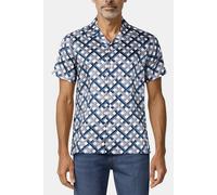 Reiss Printed Cuban Collar Shirt Blue Taglia: XS | Camicie Casual Outlet | Uomo | Blu