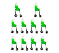 REITINGE 10Pcs Canna Da Pesca Morsi Campane Allarme per Anelli Doppio LED Luce Pesca Allarme