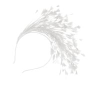 REITINGE Accessorio per capelli a triangolo con piume, accessorio per eventi all'aperto, per feste di Halloween, cosplay, eventi e spettacoli teatrali, copricapo triangolare con piume