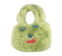 REITINGE Borsa a tracolla in peluche di grande capacità borsa ascellare borsa a tracolla per donna borsa per la spesa autunno inverno, Verde, Reference image information