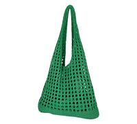 REITINGE Borsa cava fuori borse per la spesa borse a tracolla borse da spiaggia all'uncinetto borse da spiaggia di grande capacità borse versatili per ragazze donne, Verde, Reference image information