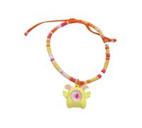 REITINGE Braccialetti, 10 stili di perline di riso fatti a mano braccialetto elastico intrecciato divertente mostri con un occhio solo gioielli gioielli multicolore, Pull-out length adjustable, Corda