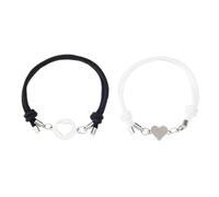 REITINGE Braccialetti, 2 pezzi Hollow Love Heart per braccialetti farfalla in acciaio inox abbinati coppia braccialetti I Love You braccialetto Fashion Jewe, As shown in the figure, Acciaio