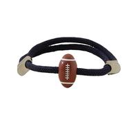 REITINGE Braccialetti alla moda da uomo alla moda con robusta corda Milans nera e design ispirato allo sport Rugbys uso quotidiano, As shown, Materiali misti