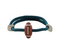 REITINGE Braccialetti alla moda da uomo alla moda con robusta corda Milans nera e design ispirato allo sport Rugbys uso quotidiano, As shown, Materiali misti