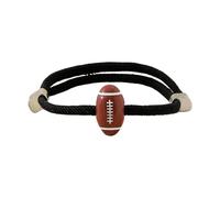 REITINGE Braccialetti alla moda da uomo alla moda con robusta corda Milans nera e design ispirato allo sport Rugbys uso quotidiano, As shown, Materiali misti
