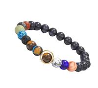 REITINGE Braccialetti alla moda, semplici e alla moda, a forma di stella, robusti materiali in pietra, unisex, design alla moda, accessorio per abiti, Inner circle between 18 and 19 cm, Pietra