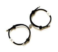 REITINGE Braccialetti, set da 2 braccialetti per coppia con sole e luna, braccialetti magnetici coordinati per amanti dell'amicizia, gioielli alla moda, As shown, Metallo