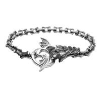 REITINGE Bracciali a catena con drago Bracciale in metallo Bracciale Hip Hop da uomo in lega per uomini adulti, As shown, Metallo