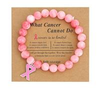 REITINGE Bracciali, braccialetto per la prevenzione del seno, con nastro di pietra naturale, stile hip-hop, alla moda, dolce temperamento, gioielli regolabili, See dimensional drawing, Pietra