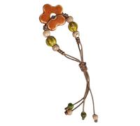 REITINGE Bracciali eleganti braccialetti fatti a mano in ceramica floreale braccialetto intrecciato braccialetto unico gioielli da polso regalo per donna e uomo, As shown, corda di cera ceramica