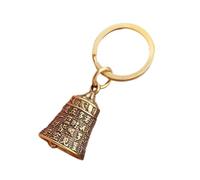 REITINGE Catena in metallo artigianale con cinque campane imperatori che simboleggiano ricchezza e buona fortuna. Ciondolo antico a forma di moneta cinese, B, Taglia unica