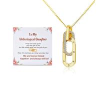 REITINGE Collana con lettera unica con diamanti scintillanti come accento che simboleggia la connessione realizzata in acciaio inossidabile, Pendant 8*23mm, Acciaio inossidabile