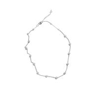 REITINGE Collana di perle fatta a mano con perline, collana a catena con texture di perle, multifunzione, adatta per le donne, 21cm (inclusive) - 50cm (inclusive), Perla