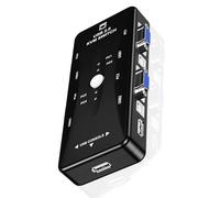 REITINGE Commutatore KVM USB a 2 porte/4 porte con display VGA 1080P per operazioni fluide su più dispositivi con uscita video ad alta risoluzione KVM Switcher