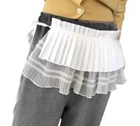 REITINGE Comoda gonna in pizzo spandex gonna a pieghe per un outfit elegante valorizzazione donne ragazza fascia in vita gonne gonna in pizzo gonna avvolgente in pizzo gonna anca gonna in vita cintura