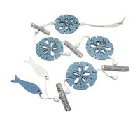 REITINGE Decori da appendere in legno marino, stella, pesce, conchiglie, acchiappasole per casa, finestra, parete, giardino, decorazione in stile marino, ornamento marino da appendere