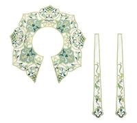 REITINGE Elegante cinese ricamato copertura della spalla del tessuto del poliestere Texture accessorio del panno adatto per gli appassionati di stoffa spalla del ricamo cinese, Fondo verde con, Taglia