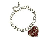 REITINGE Elegante gioiello cubano da donna, lunghezza regolabile, ciondolo a forma di cuore, collana alla moda, See dimensional drawing, Metallo