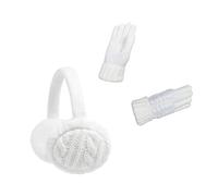 REITINGE Guanti caldi e paraorecchie pieghevoli essenziali per il freddo Set per bambini antivento Inverno Gear Pieghevole Accessori invernali per bambini, bianco, Taglia unica