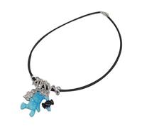 REITINGE Little Bear - Collana girocollo con ciondolo a forma di orsetto, gioiello alla moda, As shown, Corda in pelle + lega