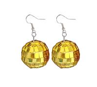 REITINGE Orecchini a sfera da discoteca da donna, in argento, stile anni '60 o '70, As shown, Schiuma + trapano per vetro