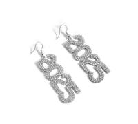 REITINGE Orecchini, eleganti orecchini pendenti 2025, gioielli accessori per le donne con strass accento casa e design unico lungo, 2x7.3cm, Metallo