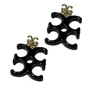 REITINGE Orecchini, unici orecchini a forma di lettera dal design elegante colorato, portatile, per feste e uso quotidiano, gioielli alla moda, Length 6cm, Resina