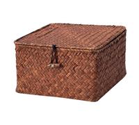 REITINGE Scatola di immagazzinaggio artigianale dell'erba con coperchio contenitore di snack pratico decorativo soluzione di archiviazione domestica con coperchio portatile snack titolare con