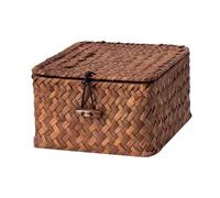 REITINGE Scatola di immagazzinaggio artigianale dell'erba con coperchio contenitore di snack pratico decorativo soluzione di archiviazione domestica con coperchio portatile snack titolare con