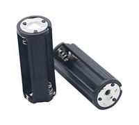 REITINGE Scatola di immagazzinaggio della batteria nera cilindrica 3xAAA adattatore del supporto della batteria per la lampada della torcia elettrica della scatola di caso